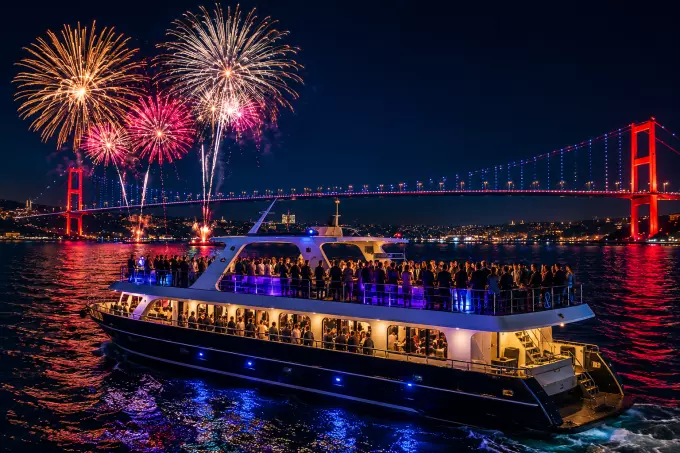 Istanbul New Year's Eve Party on the Bosphorus by Boat Cruise