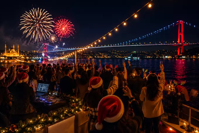 Istanbul New Year's Eve Party on the Bosphorus by Boat Cruise