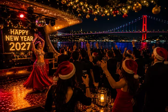 Istanbul New Year's Eve Party on the Bosphorus by Boat Cruise